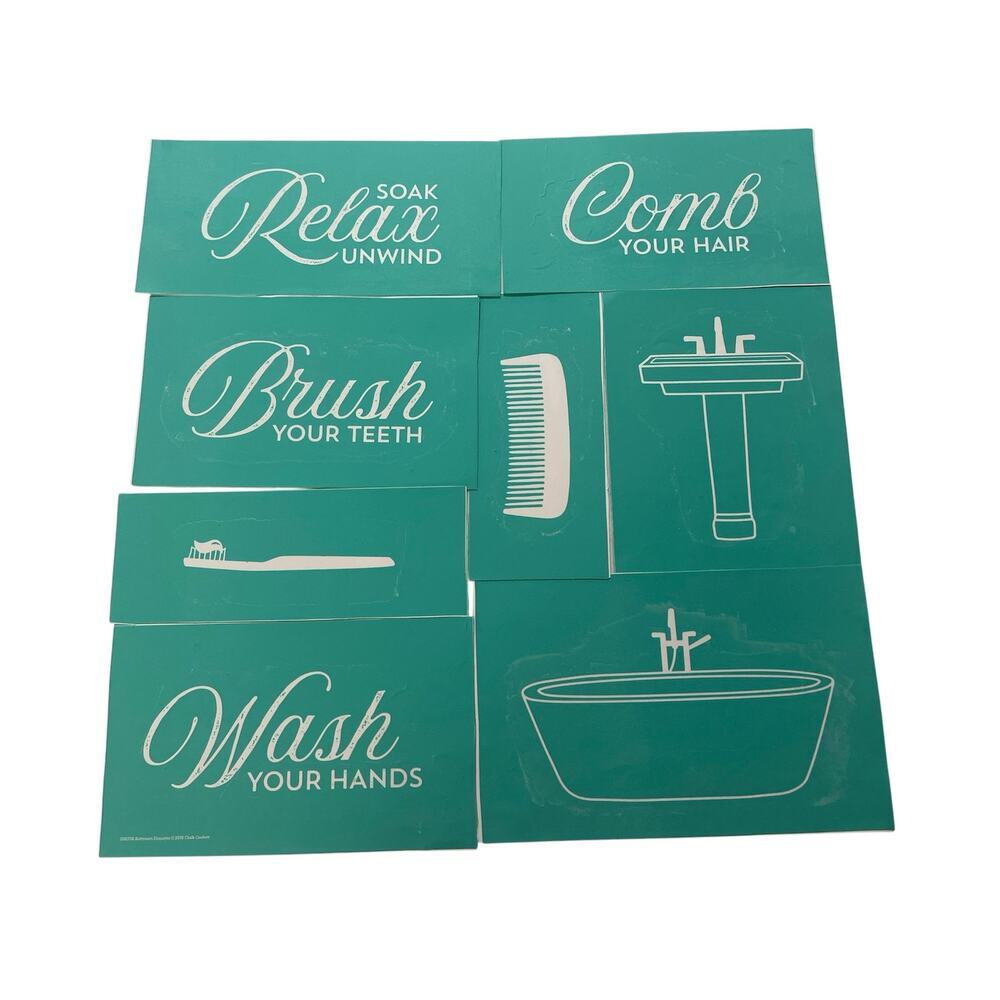 Chalk Couture Bathroom Etiquette 18x18 Transfers